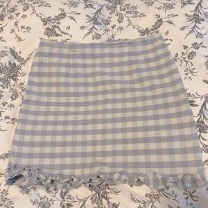 Light blue urban outfitters plaid mini skirt!